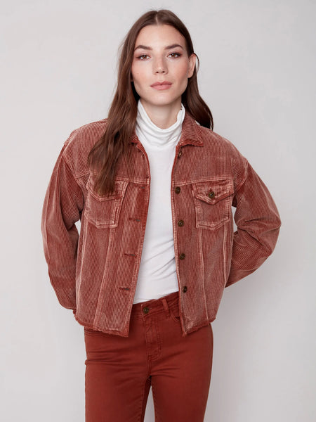 Charlie B. Cinnamon Washed-Out Corduroy Jacket