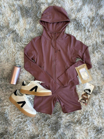 Mono B Biker Shorts in Rose Taupe