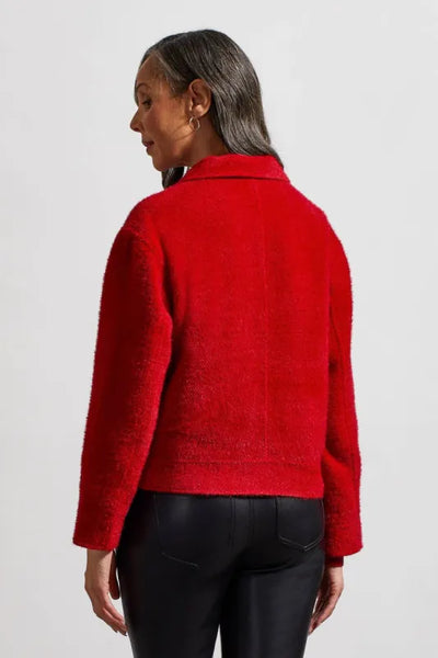 Tribal Boucle Button-Up Jacket