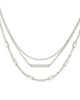 Addison Triple Strand Necklace In Gold