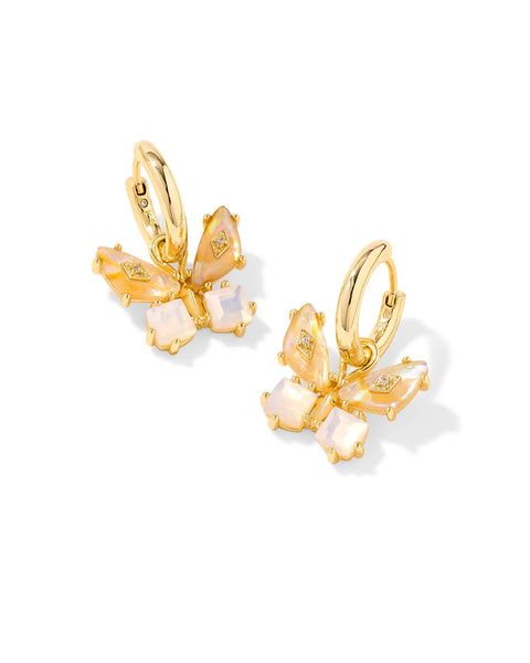 Bianca Butterfly Gold Huggie Earrings