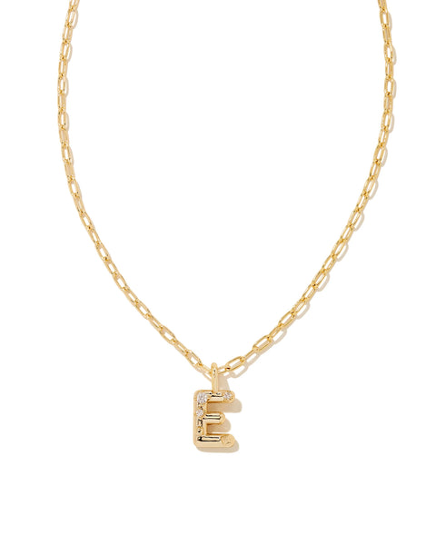 Kendra Scott Crystal Letter Gold Short Pendant Necklace in Gold