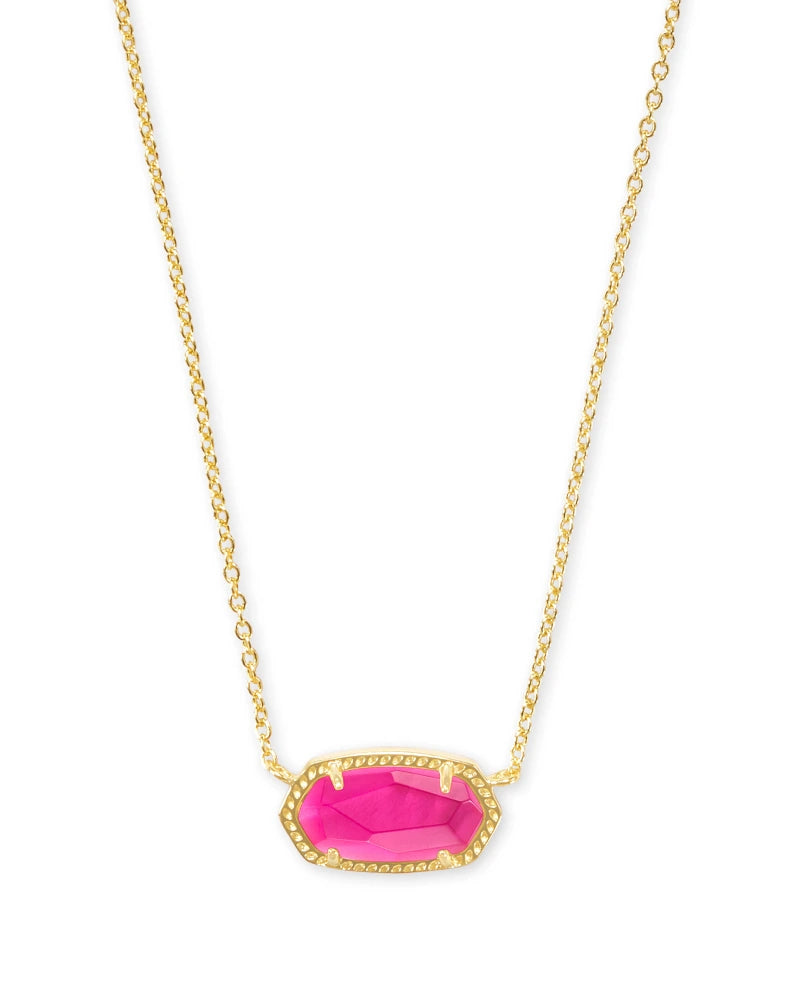 Elisa Gold Pendant Necklace in Azalea Illusion