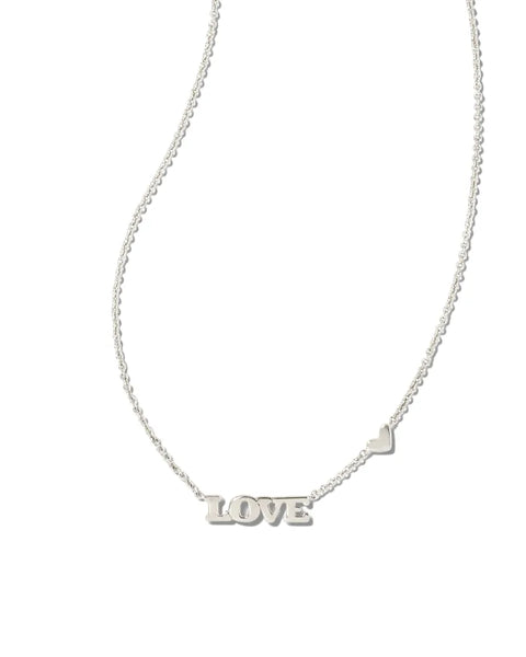 Love Pendant Necklace In Silver