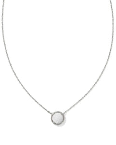 Volleyball Short Pendant Necklace in White Mother-of-Pearl