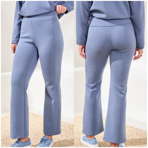 Tribal Techno Rib Pull-On Flare Leg Pants