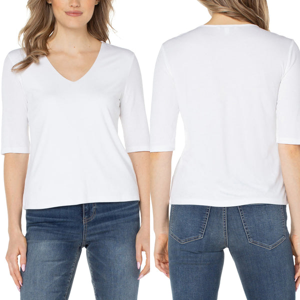 Liverpool Cream Double Layer Rib Top