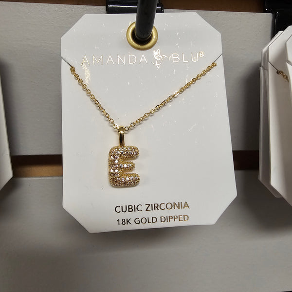 Gold Large Initial Necklaces