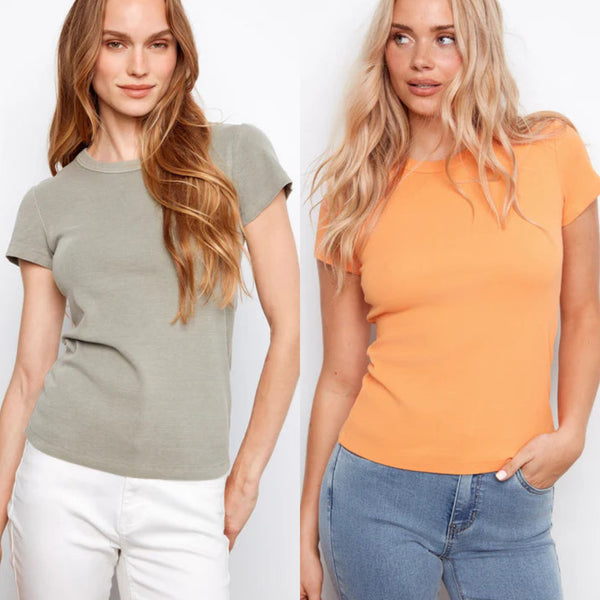 Charlie B Ribbed Crew Neck T-Shirt