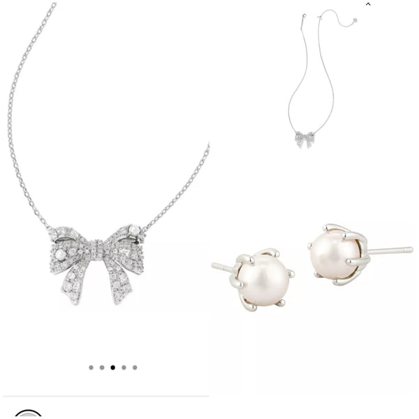 Krista Bow Short Pendant Necklace Gift Box