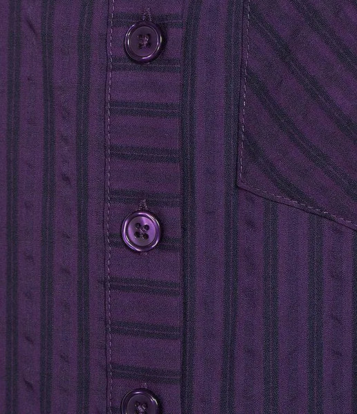 Multiples Woven Plaid & Stripe Long Sleeve