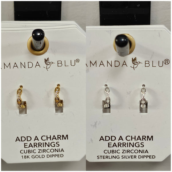 'Add a Charm' Chain Hoop Earring