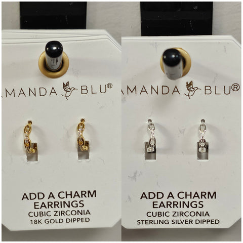 'Add a Charm' Chain Hoop Earring