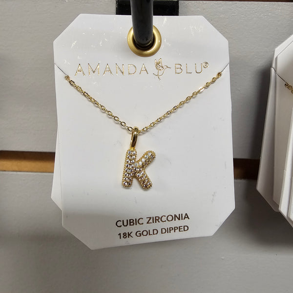 Gold Large Initial Necklaces