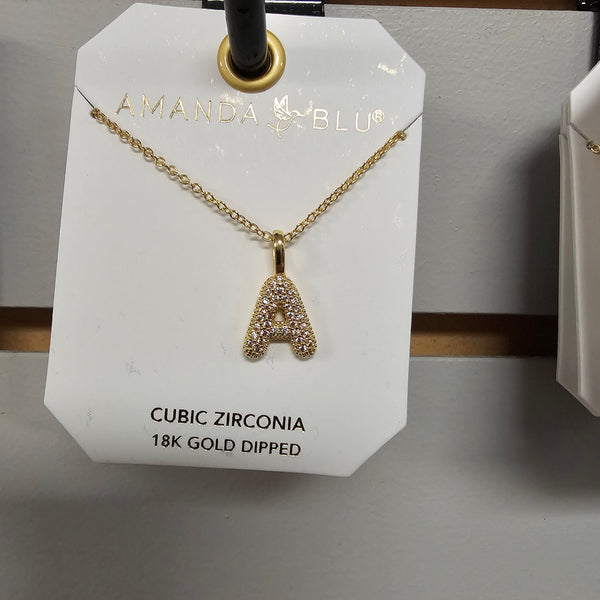 Gold Large Initial Necklaces