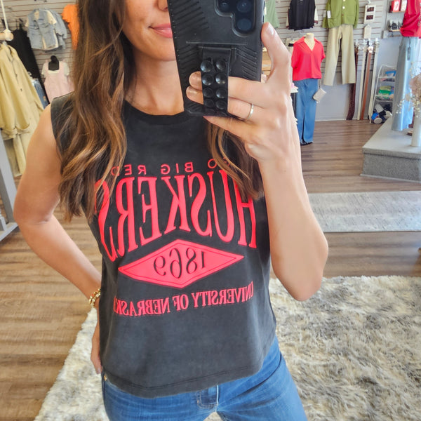 Nebraska Drake Diamond Jersey Muscle Tank