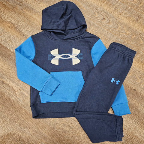 UA Boys 2 Tone Washed Navy Set