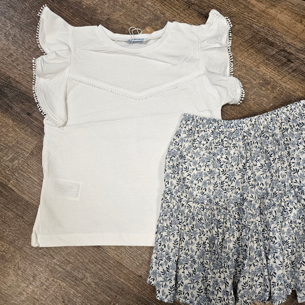 Mayoral Blue Printed Skirt