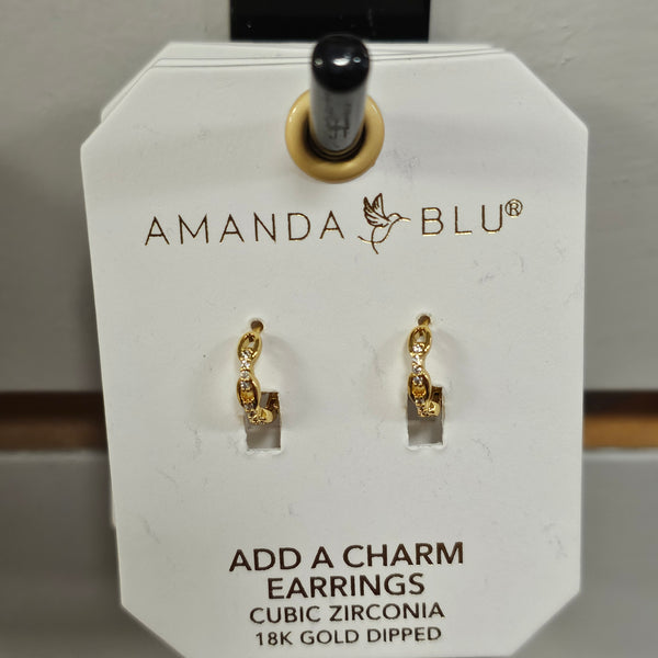 'Add a Charm' Chain Hoop Earring