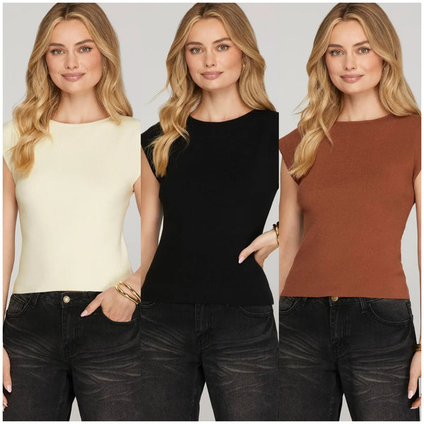 Dropped Shoulder Boat Neck Sweater Tops
