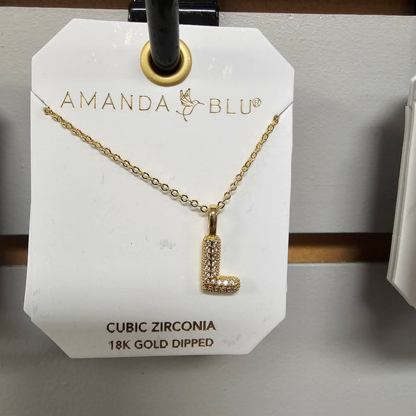 Gold Large Initial Necklaces