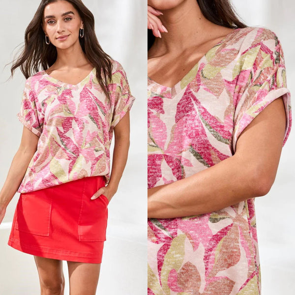 Tribal Cap Sleeve Wear Two Ways Top