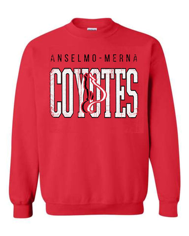 Merna Coyotes-Red Crewneck Youth