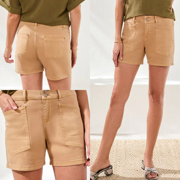 Tribal Comfort Stretch Fly Front Shorts
