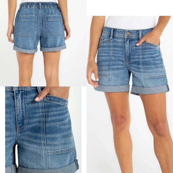 Liverpool Elastic Back Roll Cuff Short