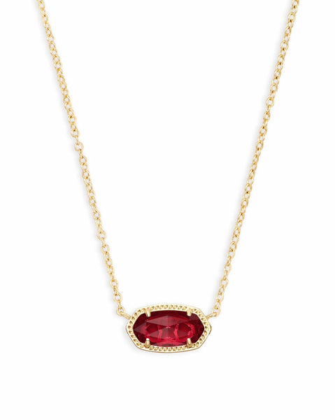 Elisa Gold Pendant In Berry Glass