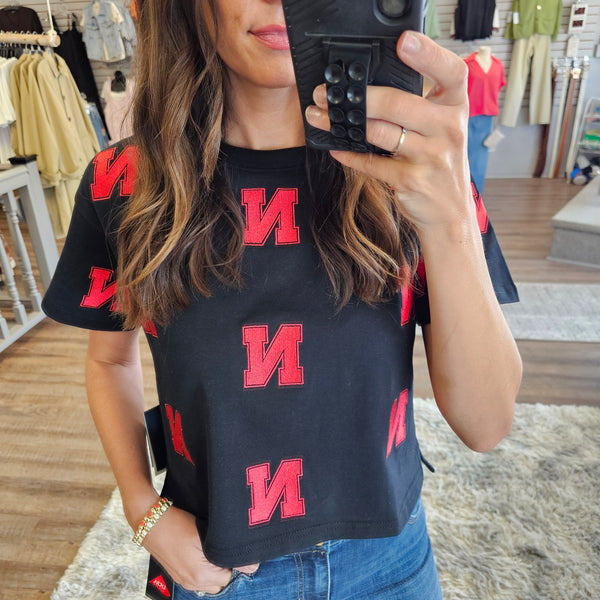 Nebraska Ritter Heavyweight Crop Tee