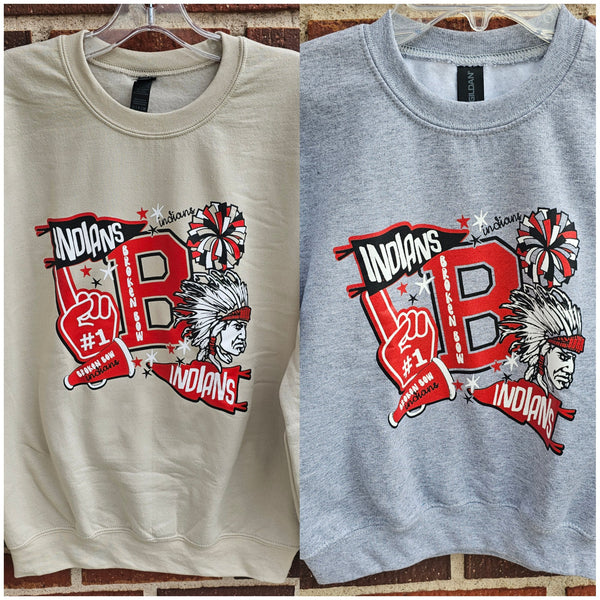 Broken Bow Indians Spirit Crewneck