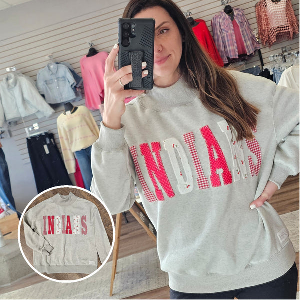 Patchwork Indians Mockneck Sweatshirt