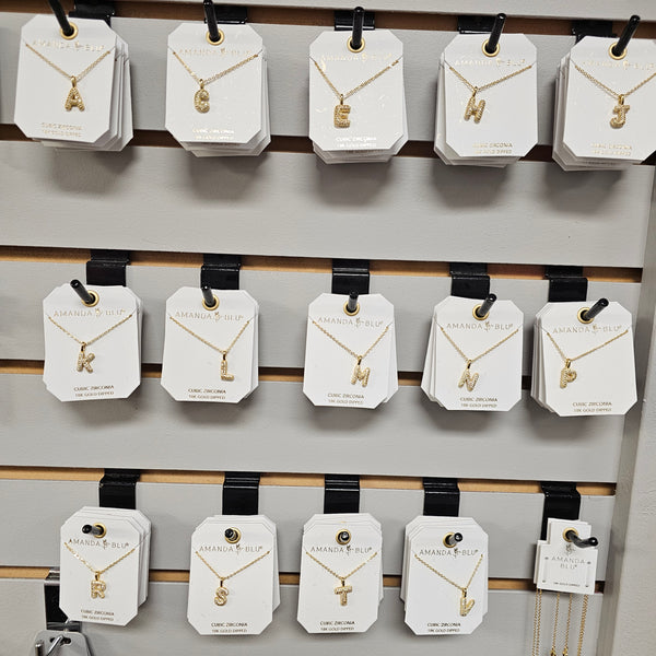 Gold Large Initial Necklaces