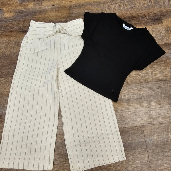 Mayoral Ribbed Black Tee