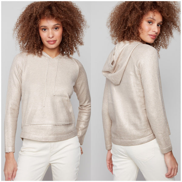 Charlie B Champagne Foil Hoodie