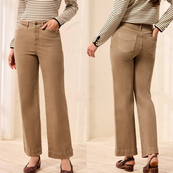 Tribal Fossil Comfort Stretch Wide Leg Pant