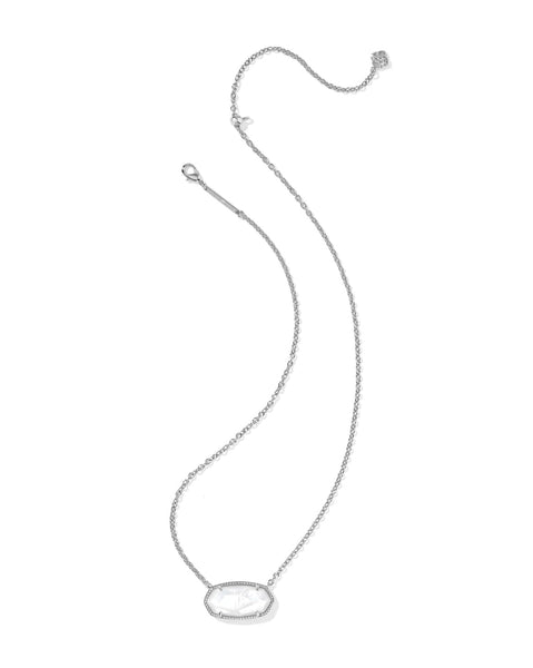 Elisa Silver Pendant Necklace in Ivory
