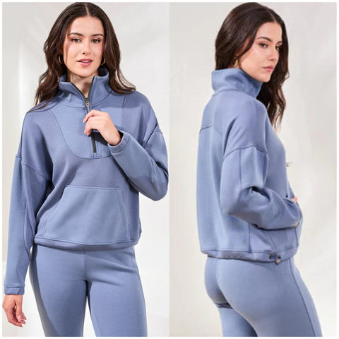 Tribal Techno Lux Mock Neck Sweater