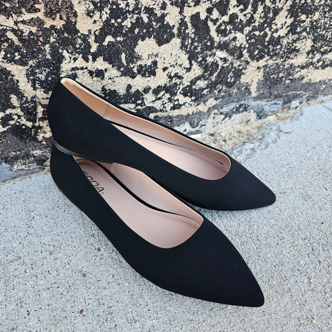 Black Suede Flat