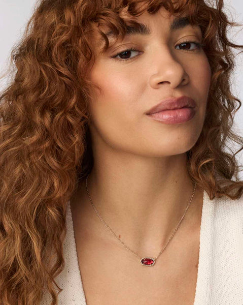 Elisa Gold Pendant In Berry Glass