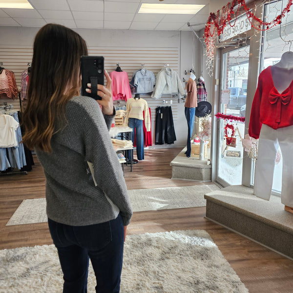 Tribal Grey Colorblock Sweater