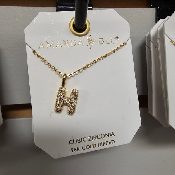 Gold Large Initial Necklaces