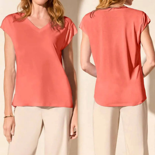 Tribal Teaberry Cap Sleeve Top