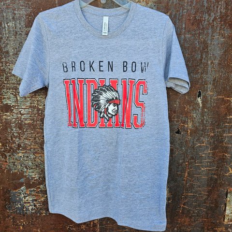 Broken Bow Indians-Grey Short Sleeve
