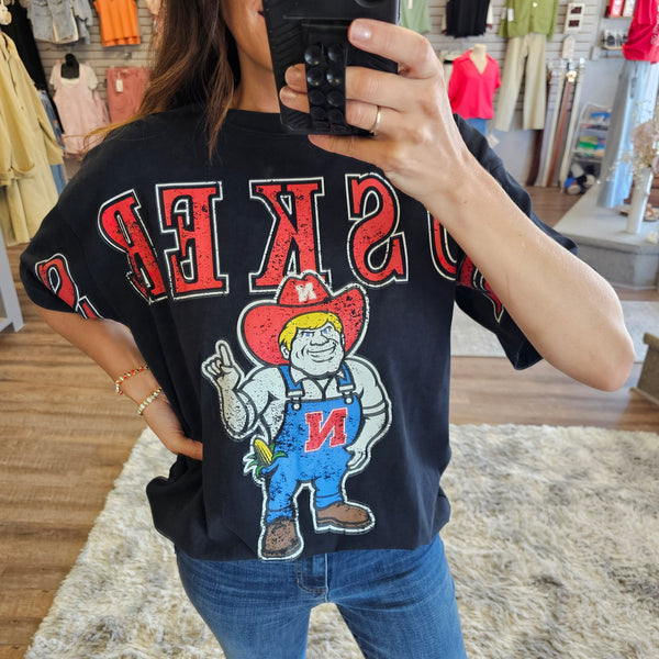 Nebraska Huskers Split Band Tee Black