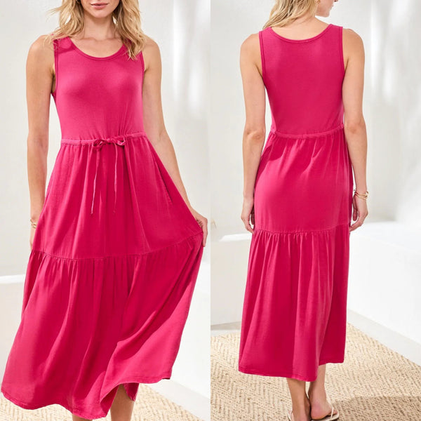 Tribal Sleeveless Berry Maxi Dress