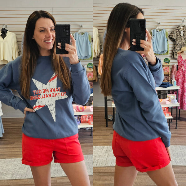 Upside-down Baseball Puff Tank
