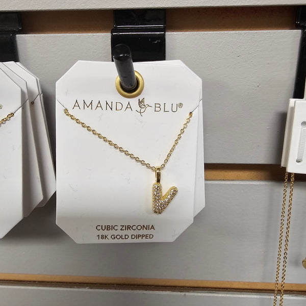 Gold Large Initial Necklaces