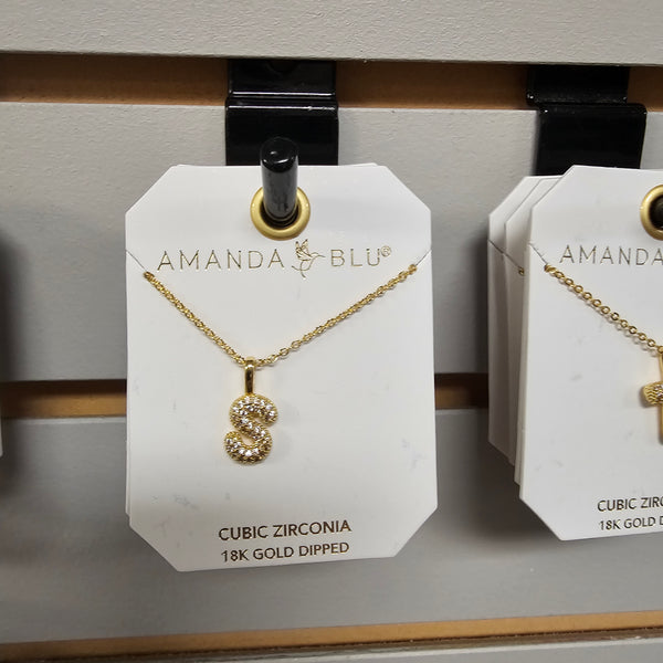 Gold Large Initial Necklaces